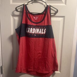 MLB St Louis Cardinals Short Sleeve Shirt  Tank Top Size XL Red NWT